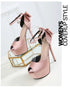 Elegant Peep Toe Platform High Heels Pumps for Women - Stylish Wedding Shoes with Stiletto Heels & Slingback Design Perfect for Brides and Special Occasions